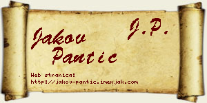 Jakov Pantić vizit kartica